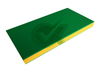 thick Two-Tone HDPE Sheets blue on yellow 15mm